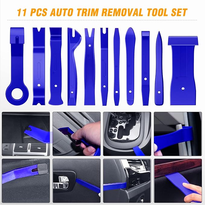 GOOACC 238Pcs Trim Removal Tool, Auto Push Pin Bumper Retainer Clip Set Fastener Terminal Remover Tool Adhesive Cable Clips Pry Kit Car Panel Radio Removal Auto Clip Pliers