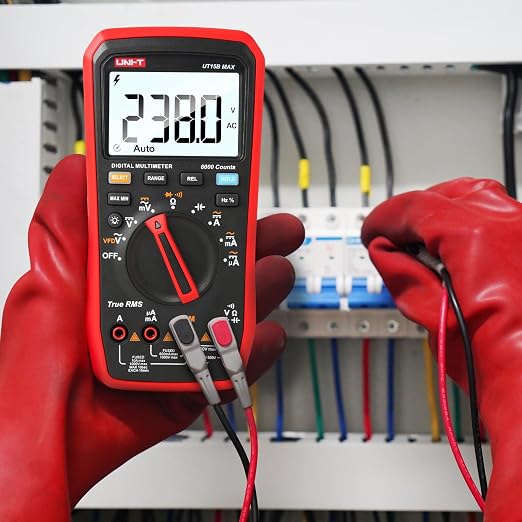 UNI-T Multi Meter UT15B Max, AC/DC Current AC/DC Voltage Handheld TRMS Voltmeter Resistance Capacitance Frequency Diode Continuity Ohm Meter Measure Volt Amp VFC Circuit Power Car Fuse Electric Tester
