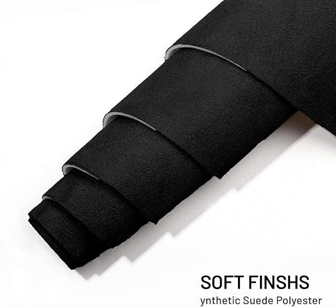 Babnecl Suede Auto Headliner Fabric 38" L × 60" W with Foam Backing - Tube Packaging - Black Interior Replacement Material for Car/Truck/SUV/RV Roof - Home Repair/DIY Headliner Material