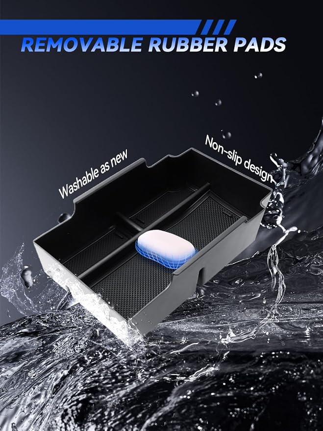 for Model 3 Center Console Organizer Armrest Tray Middle Storage Box Insert Container Durable ABS Plastic Accessories 2024 2025