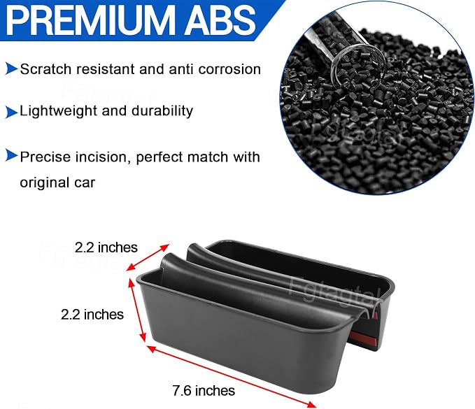 Gear Shift Organizer Tray Compatible with Subaru Forester 2019-2025, Center Console Shifter Storage Box, ABS Storage Tray, Create Extra Storage Space for Driver and Passenger