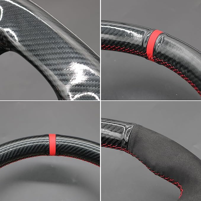 MEWANT Steering Wheel Covers for Dodge Ram 1500 TRX 2021-2024 Hand-Stitched Steering Wheel Wrap