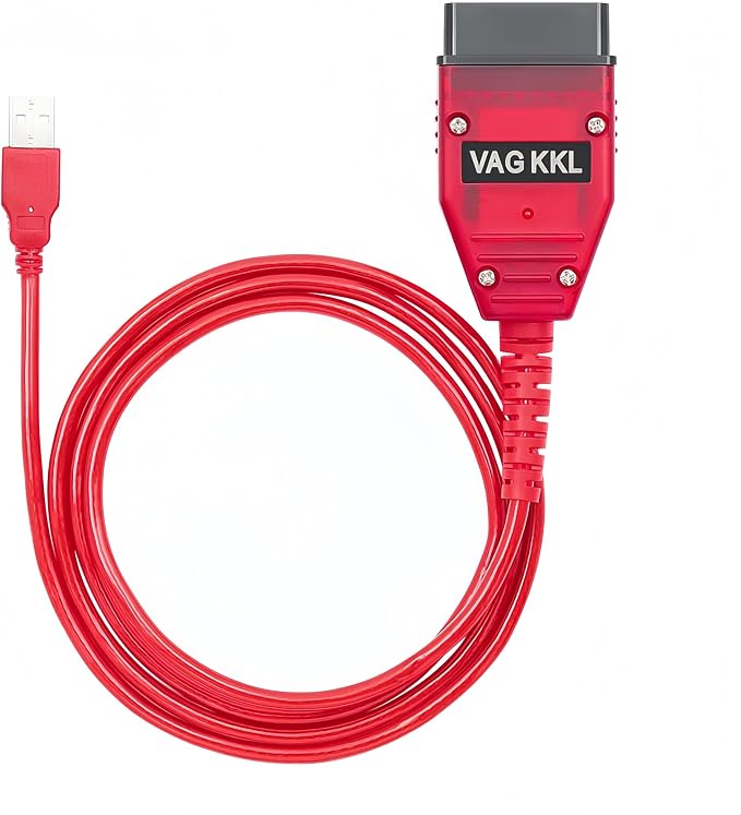 409 OBD2 Diagnostic Cable for VW Audi Skoda and Seat, Built in FT232RL and 2 Real 9241A Chips, Compatible for VAG KKL 409, Driver/APP Must Be Installed