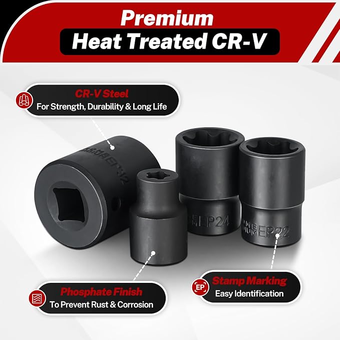 Impact Extension Set and External Torx Plus Socket Set