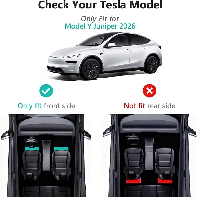Upgraded Under seat Storage Tray with Lid for Tesla Model Y Juniper 2026, Hidden Under-Seat Organizer Box, Anti-Slip & Dustproof Design, Large-Capacity Interior Storage Accessories