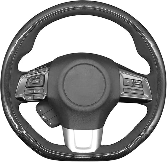 MEWANT Hand Stitch 3D Style Steering Wheel Cover Wrap for Subaru WRX 2015-2021 / WRX STI 2015-2021 Steering Wheel Accessories for Subaru WRX