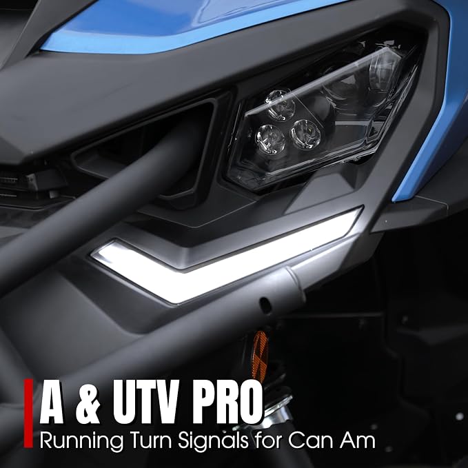 A & UTV PRO Upgraded Flashing Turn Signals Lights for 2020-2025 Can Am Defender Max / 2021-2025 Commander Max Accessories Running LED Turn Signal Kits 2PCS