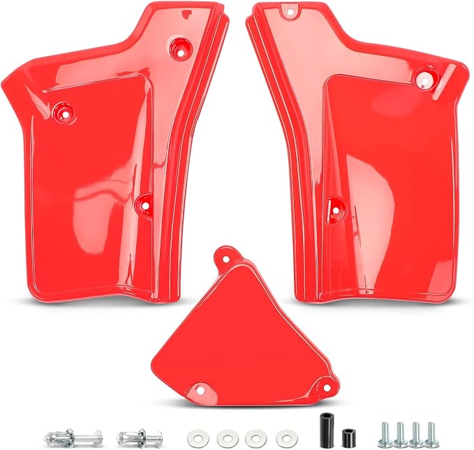 A-Premium Red Side Panels Covers Compatible with Honda Model | for XR200R 1984-2002, XR250R 1984-1985