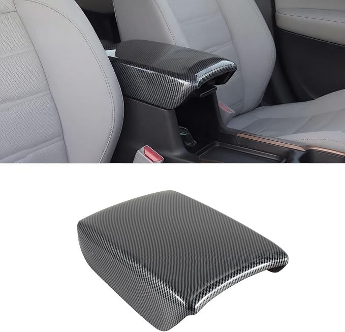 Carbon Fiber Center Console Armrest Storage Box Cover Compatible with 2017-2022 Honda CR-V CRV