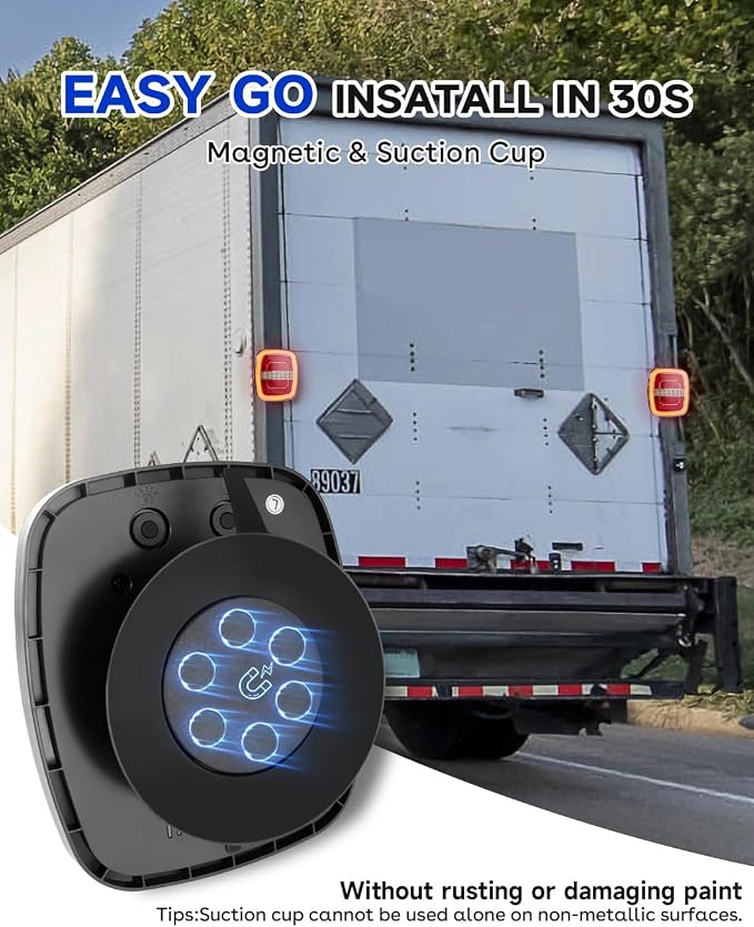 Agrieyes Halo Wireless Trailer Lights, 2 Mounting Options Magnetic Trailer Light for Towing, Portable LED Tow Lights Kit for Trucks, Boat, RV Red and White