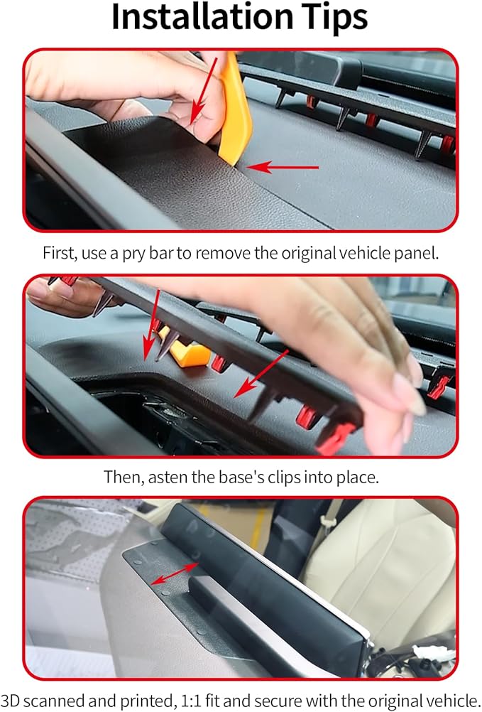 15W Wireless Fast Charger for Toyota Highlander/Hybrid 2020-2026 Accessories 8/12.3-inch Screen Fixed Clip, Auto Accessories Navigation Bracket, Interior Decoration Mobile Phone Mount