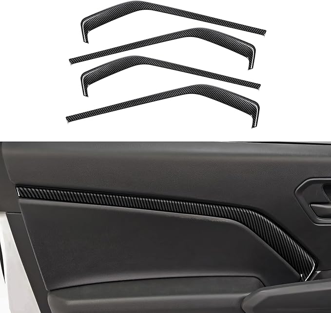 Youtaiche 4PCS ABS Carbon Fiber Car Door Panel Trim Cover for 2023 2024 2025 2026 Chevy Colorado/GMC Canyon Sticker Accessories