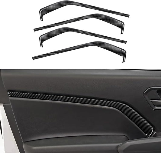 Youtaiche 4PCS ABS Carbon Fiber Car Door Panel Trim Cover for 2023 2024 2025 2026 Chevy Colorado/GMC Canyon Sticker Accessories
