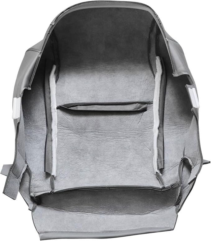 GXARTS Driver and Passenger Side Bottom & Top Lean Back Replacement Leather Seat Cover Gray Compatible with Toyota Tundra Work Truck 2007 2008 2009 2009 2010 2011 2012 2013