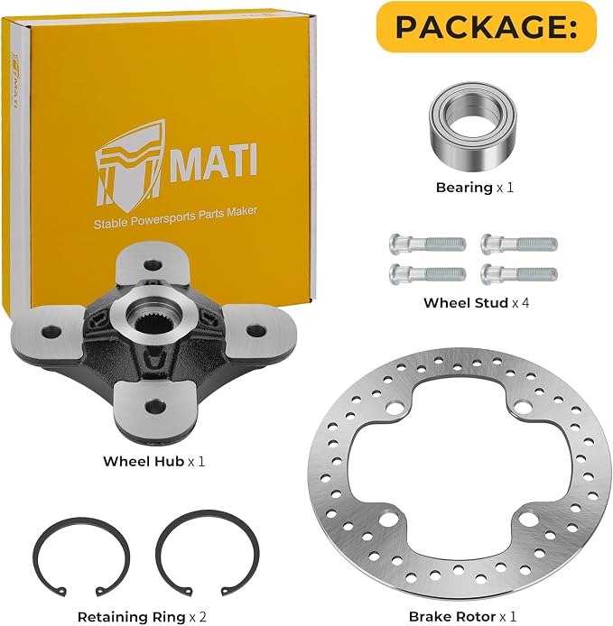 M MATI Front/Rear Wheel Hub Bearing Studs Brake Rotor for Polaris RZR XP 1000 RZR RS1 2014-2023
