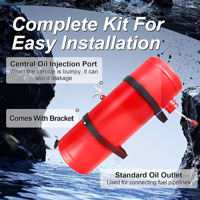 Red Gas Tank / Fuel Tank Aluminum Cylinder 6 x 20" Center Fill 2 1/8 Gallon For Golf Cart ,Motorcycle ,Dune Buggy ,mini bike ,go kart