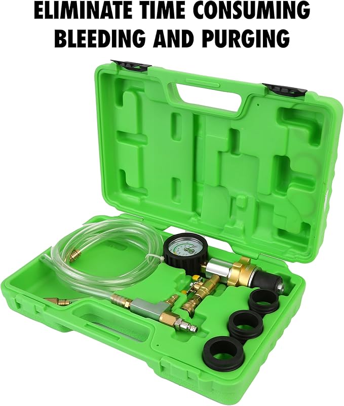 OEMTOOLS 27066 Coolant System Refiller Kit, 3 Adapters | Remove Air Trapped in Cooling System, Test Radiator and Heating Core Lines for Leaks | Fits Radiator Necks and Coolant Reservoirs