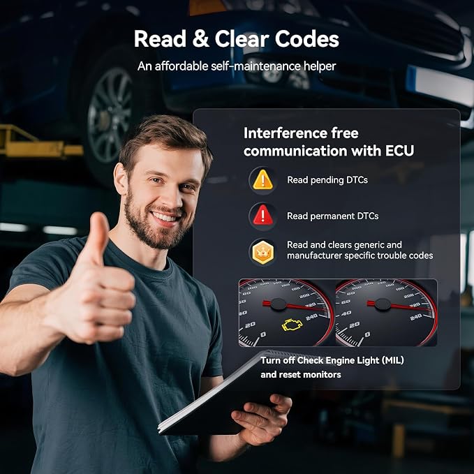 Multi-system OBDII Scanner for Volvo/Saab, iCarsoft i906 Full System Car Diagnostic Tool, Automotive Code Reader with Oil/SAS Reset, Battery Test, Live Graph Data, Full OBD Maintenance