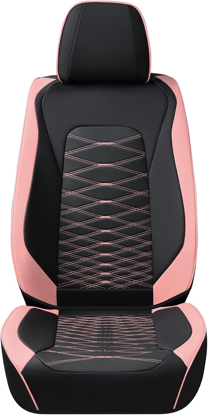 FLORICH Car Seat Covers Front Seat, Leather Seat Covers for Cars, Waterproof Car Seat Protector Breathable, Front Seat Covers for Cars, Automotive Seat Covers Universal Fit for Most Cars SUV Truck