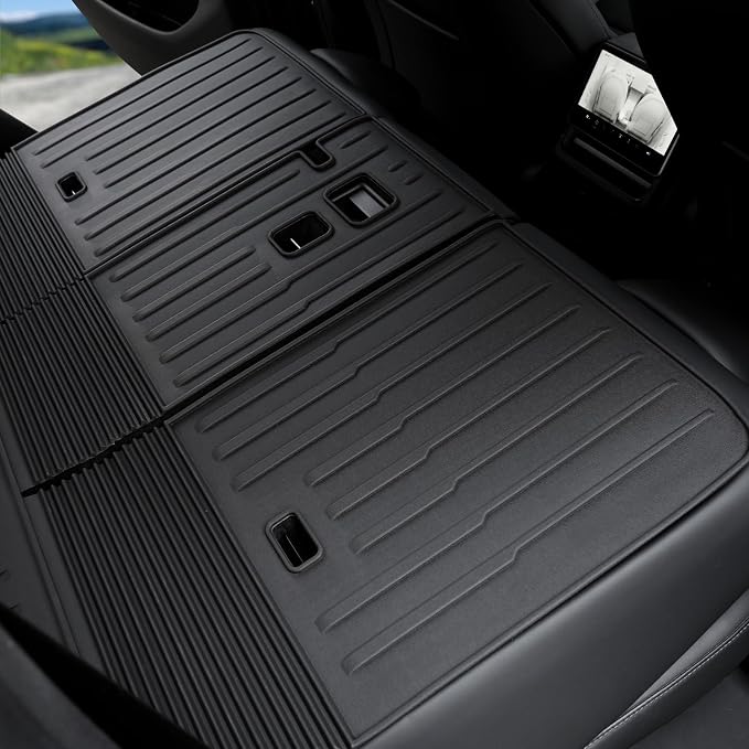 Cargo Mat for 2025 2026 Tesla Model Y Juniper Accessories (Not fit Standard), Full Coverage All Weather Trunk Cargo Liner with Backrest Protectors for Model Y 5 Seats