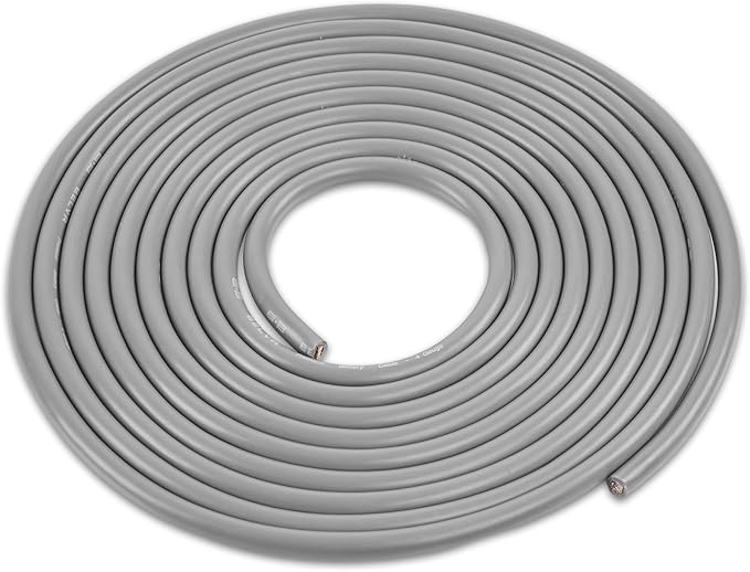 Belva True 4 Gauge AWG Premium CCA Complete Amplifier Wiring Kit with OFC 2-Channel RCA Cable - BAK42BK Gray