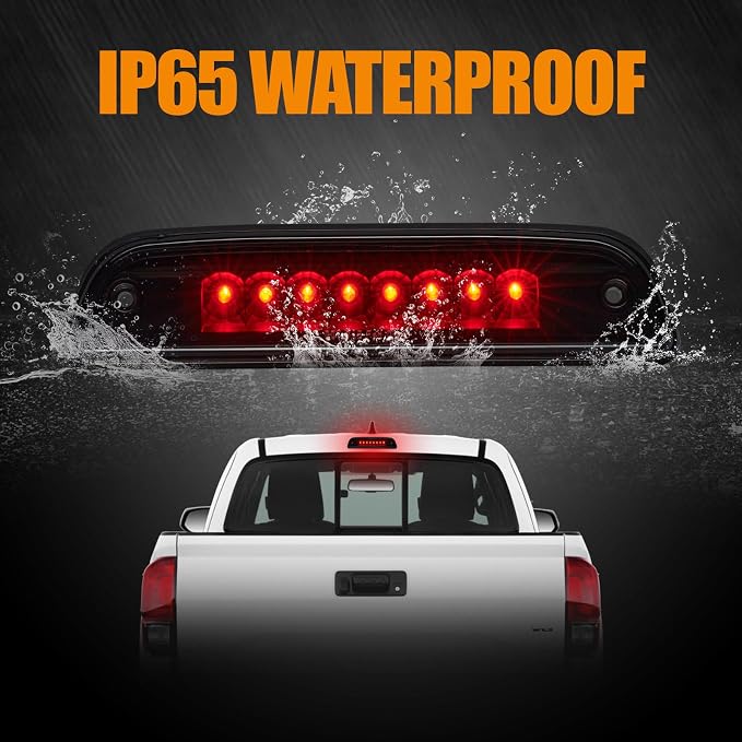 Third 3rd Brake Light LED for 1995-2015 Toyota Tacoma, High Mount Rear Brake Lights Assembly for 95-15 Tacoma, Waterproof Center Cab Lamp Stop Light