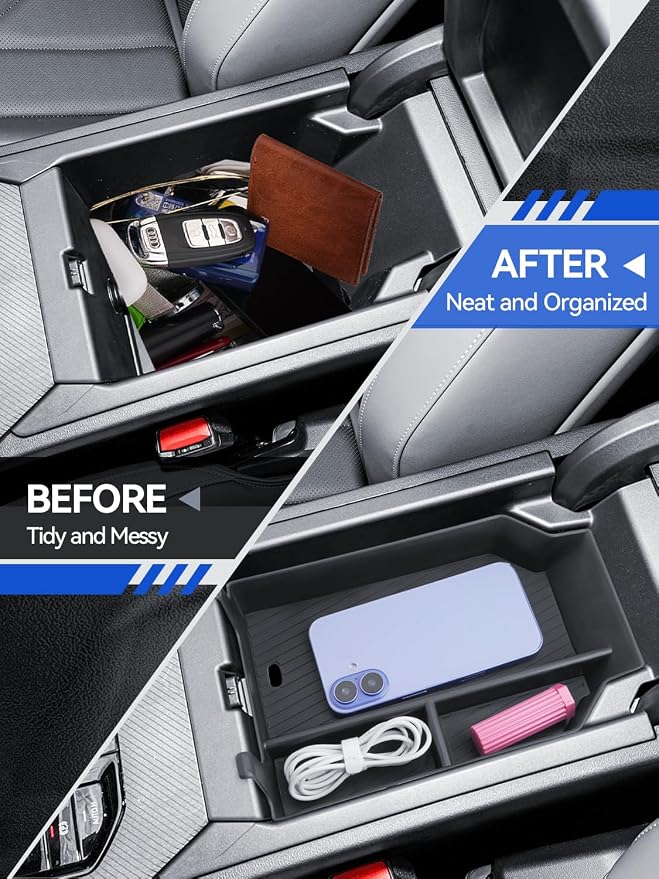for Model 3 Center Console Organizer Armrest Tray Middle Storage Box Insert Container Durable ABS Plastic Accessories 2024 2025