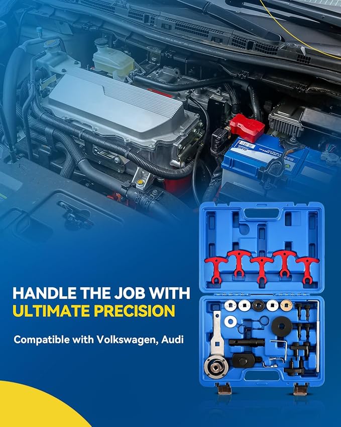 PHILTOP Engine Timing Tool Kit Camshaft Locking Tool Fit for Audi A3 A4 A5 A6 Q5 TT/TT Quattro 2.0T, Camshaft Tensioning Locking Alignment Timing Belt Tool Kit