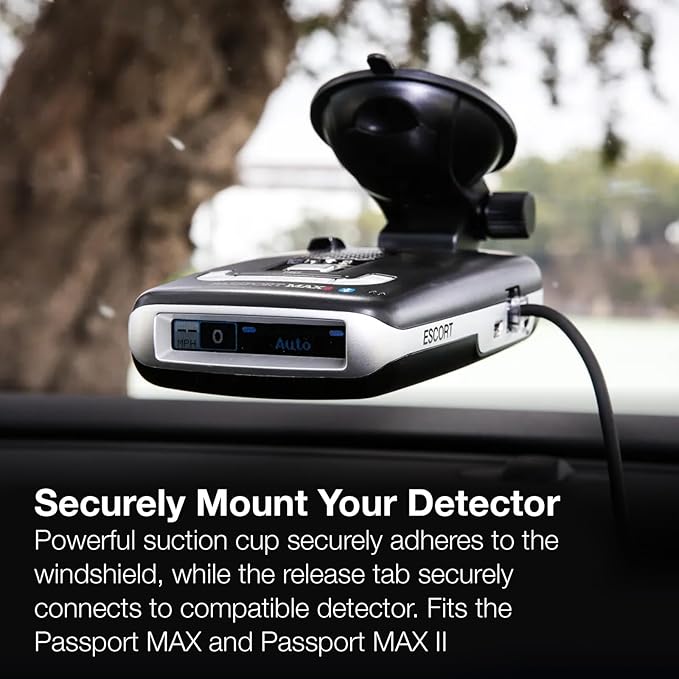 Escort Original StickyCup Silicone Suction Windshield Mount for Compatible Escort Radar Detectors: Passport MAX, Passport MAX II
