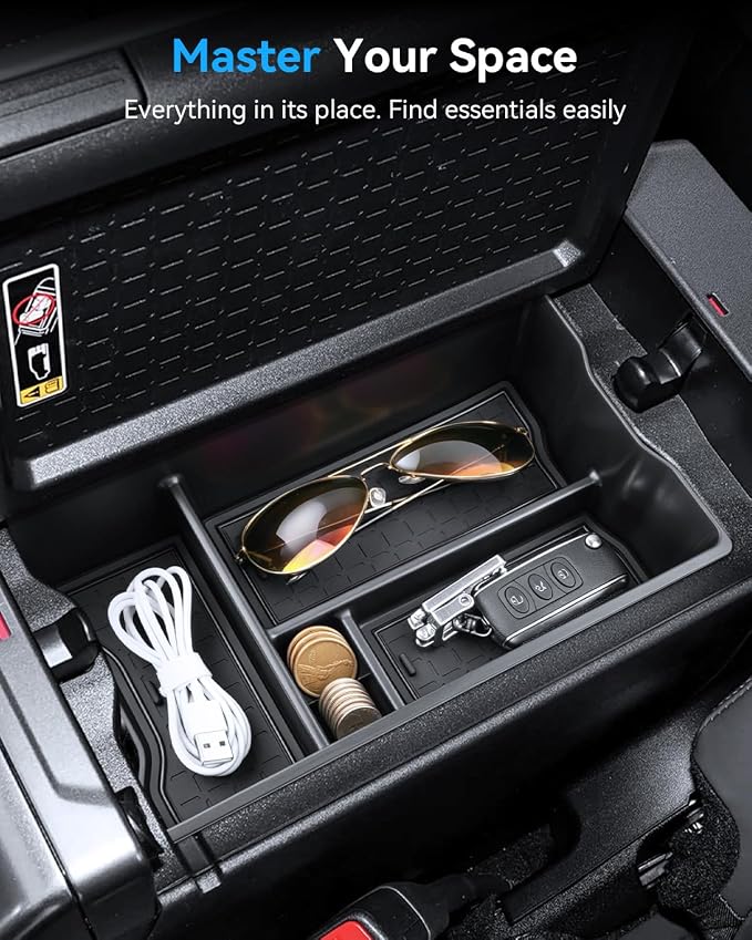 BIXUAN 2026 RAV4 Center Console Organizer for 2026 Toyota RAV4 (LE/SE/XLE Premium/Woodland/XSE/Limited) Armrest Box Insert Middle Console Storage Box 2026 RAV4 Accessories