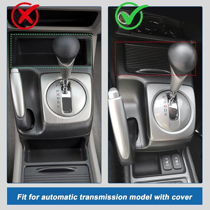 Carbon Fiber Gear Shift Panel Trim Cover for Honda Civic 8th Gen 2006 2007 2008 2009 2010 2011, Gear Shift Panel Interior Accessories