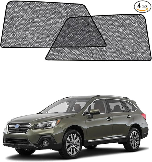 Car Window Shade for Outback Wagon 2015-2019,2 Pack UV & Glare Protection, Breathable Privacy Screen, Insect & Bug Blocker Magnetic Mesh Side Rear Sun Shades for Baby Camping, Napping & Travel