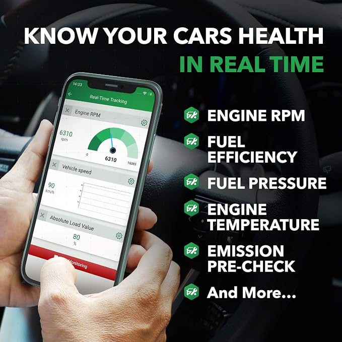 Automend Pro OBD2 Scanner - Automotive OBD2 Scanner Diagnostic Tool for iOS and Android | Bluetooth Car Code Reader for Most Vehicles | Easy to Understand Auto OBD Scanner and Check Engine Code Reader