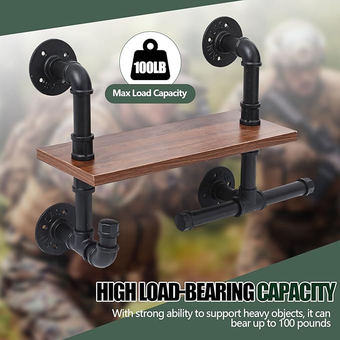 Sliner Heavy Duty Tactical Gear Rack Wall Mount Police Vest Hanger Plate Carrier Stand Multifunctional Storage Rack Display Stand for Helmet, Belt, Football Suit for Motorcycle, Cycling
