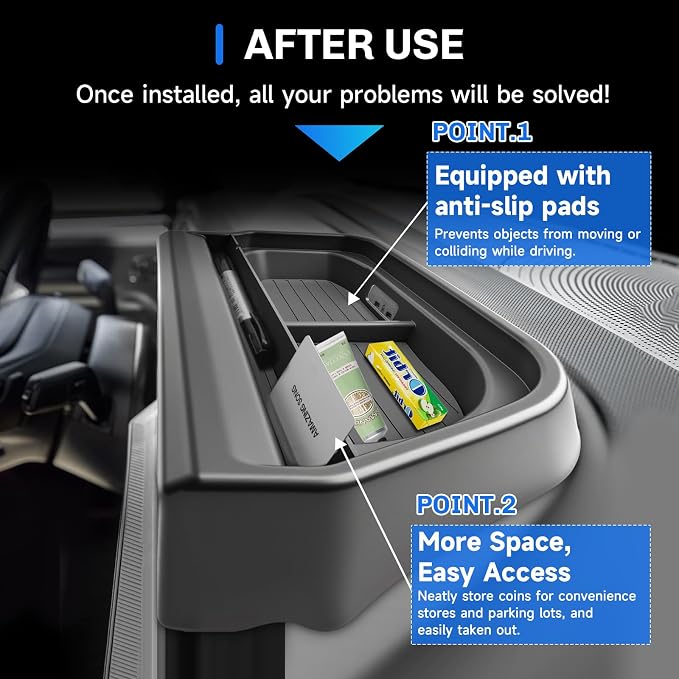 SXCY for 2025 2026 Ford Bronco Sport Dashboard Organizer Tray for 2025 2026 Ford Bronco Sport Accessories Screen Back Tray 2025 2026 Bronco Sport Behind Dash Console Organizer