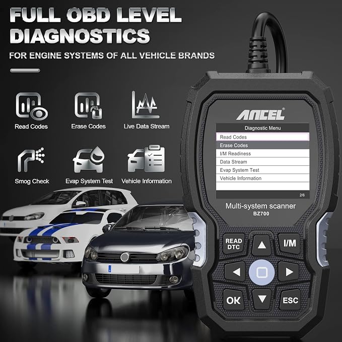 ANCEL AD310 Universal OBD II Scanner with ANCEL BZ700 Scanner for Mercedes Benz Sprinter Smart