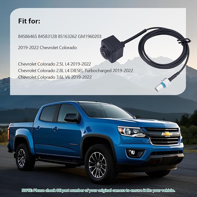 84586465 OE Park Assist Rear Camera Replacement for Chevrolet Colorado 2019-2022 & GMC Canyon 2019-2022 Replaces 85537938 84583128 85163262 GM1960203 by GreenYi
