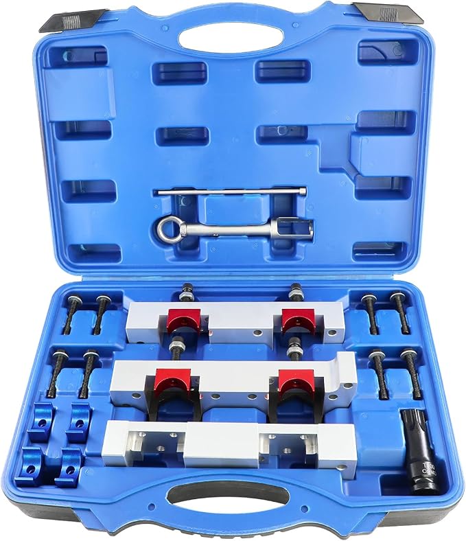 DPTOOL Camshaft Alignment Locking Timing Tool Kit Fuel Injector Puller Removal Tool Compatible with Mercedes Benz M133 M260 M264 M270 M274 1.6L V4 A Class and B Class Engine 270589006100 270589016100