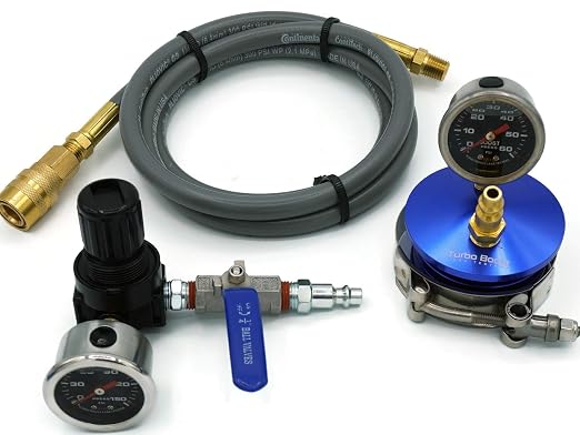 Duramax 6.6L Premium Turbo Boost Leak Tester - Pressure Test to 60 PSI - Billet End Cap w/60 PSI Boost Gauge, Fix P0299 Code Restore Torque! (with 150 PSI Regulator)