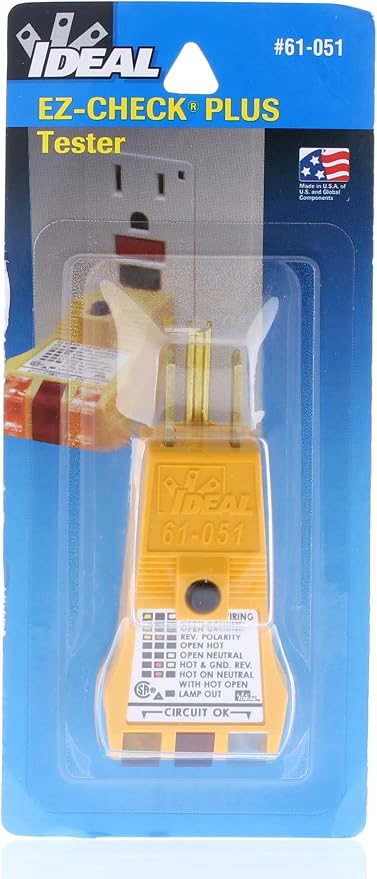 IDEAL INDUSTRIES INC. 61-051 E-Z Check Plus GFCI Receptacle Tester