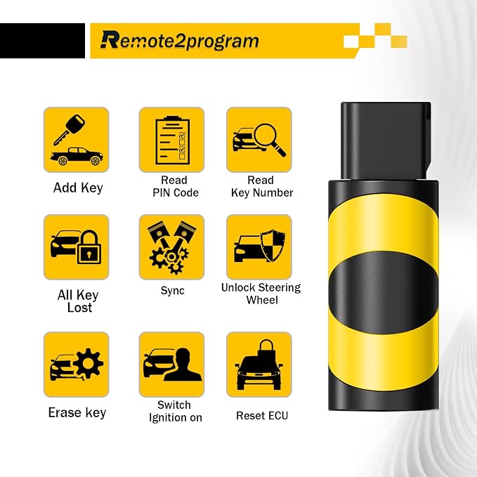 Car Key DIY Programming Replacement for Large Number of car Models/Easy and Safe kit with No Tool Required/DIY Pairing via Smartphone App (No Remote) (Blade Remote)