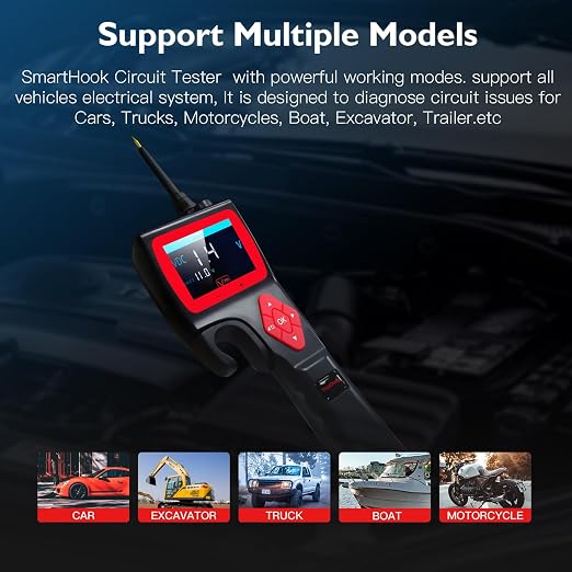 Original TopDiag P200 Automotive Circuit Tester, Power Circuit Probe Kit, 9~30V with Multimeter (P200)