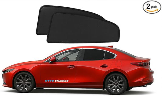 Custom Magnetic Mesh Sunshade for Mazda3 Sedan 2019-2025, Side, Rear & Port Windows Sun Blind for Baby Protection, UV/Heat Reduction,Privacy Shield