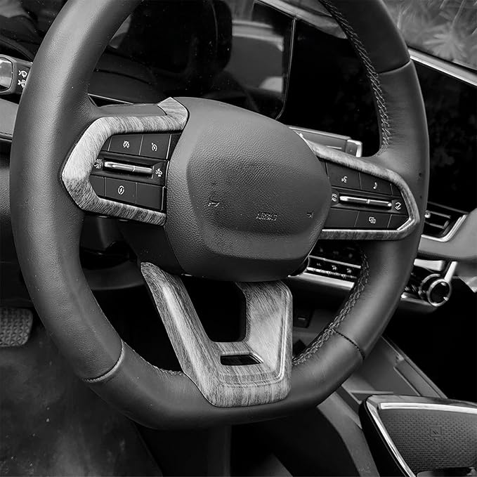Premium Car Steering Wheel Handle Frame Cover, Compatible with Chevy Equinox RS 2025-2026 Accessories– Anti-Slip, Universal Fit, Easy Install & Luxury Upgrade Accessories (Wood Grain)