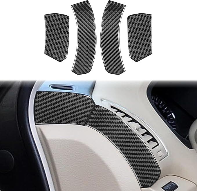 Soft Real Carbon Fiber Kit Compatible with Nissan Altima 2013 2014 2015 2016 2017 2018 Interior Accessories Central Control Dashboard Side Air Vent Next Panal Cover Trim Sticker