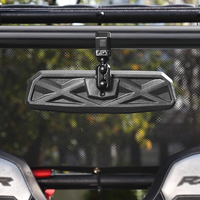 UTV Universal Rear View Mirror for 1.5-2.0 Inch Roll Cage, Compatible with Polaris RZR、Can am Maverick、Honda Pioneer Talon SXS、Kawasaki Mule KRX、Yamaha Wolverine YXZ、Kubota RTV、CF Zforce、Gator