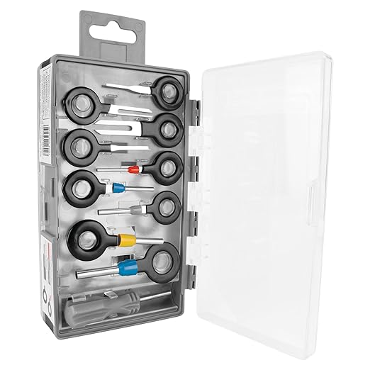 Performance Tool W9053 22 pc. Quick Release Terminal Release Kit With Weather Pack Tool & 2 Sided Flip Storage Case