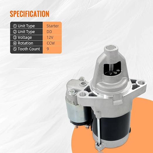 12V 9T Starter Motor 845761 Compatible with 35HP Briggs & Stratton V Twin Vanguard, 32HP V-Twin Air Cooled Engine 2007 2008 2009 Replace# 84006533, 843933, 410-52156