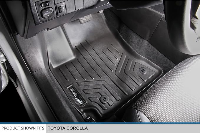 SMARTLINER Floor Mats 1st Row Liner Set for 2014-2019 Toyota Corolla
