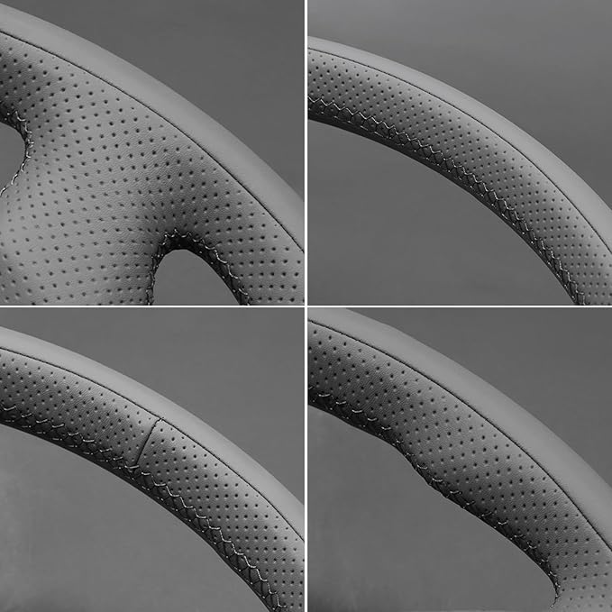MEWANT Hand Stitch Steering Wheel Cover for Toyota RAV4 1998-2003 / Celica 1999-2006 / Corolla 2003-2008 / Matrix 2002-2008 / MR2 1999-2007 / Supra/Caldina, Custom Fit DIY Wrap Interior Accessories